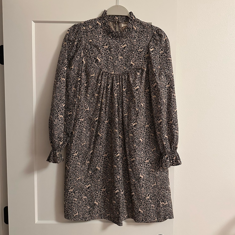 Doen Marabella Dress in Black Prancing Fawn Floral - Picture 4 of 9